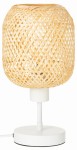 Lampka nocna bambusowa podstawa biała abażur