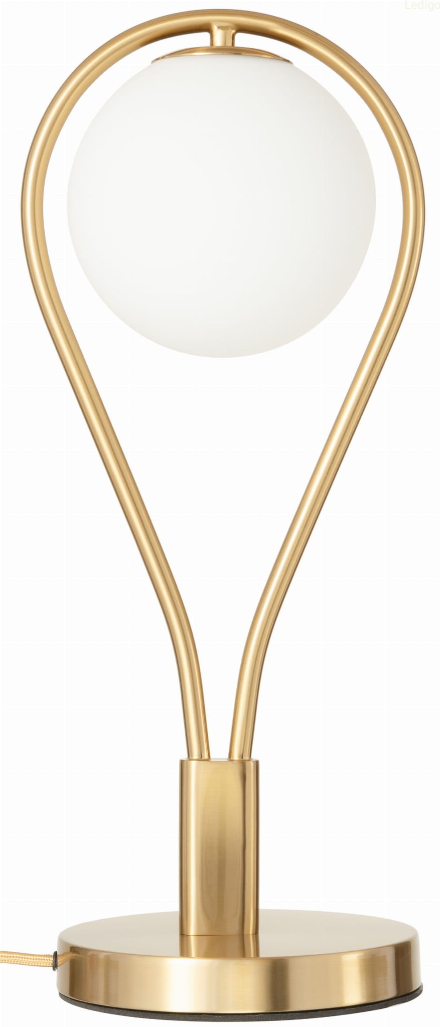 Lampa stołowa złota Milano Rosa mleczna kula