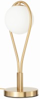 Lampa stołowa złota Milano Rosa mleczna kula