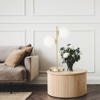 Lampka stołowa elegancka złota Milano Twin 