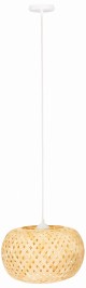 Lampa wisząca biała BOHO bambusowa 35cm BMB02