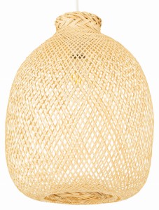 Lampa wisząca biała BOHO bambusowa BALI 30cm BMB04