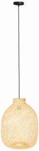Lampa wisząca czarna BOHO bambusowa 30cm BMB04