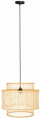 Lampa wisząca BOHO czarna rattanowa plecionka 40cm BMB07