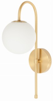 Kinkiet złoty Milano Grace mleczna kula