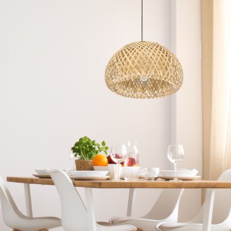 Lampa wisząca czarna BOHO bambusowa 30cm DMT56