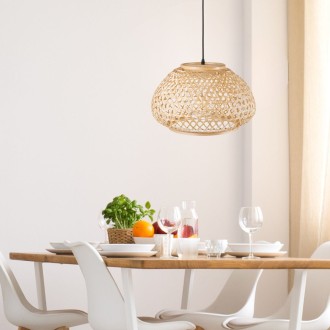 Lampa wisząca BOHO bambusowa plecionka