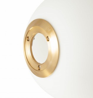 Klosz szklany Milano Gold mleczny biały 