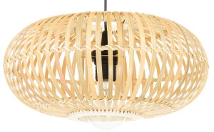 Lampa wisząca czarna BOHO bambusowa 38cm TH08