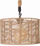 Lampa wisząca jutowa WALEC boho 40cm