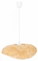 Lampa wisząca biała BOHO bambusowa plecionka NUSA 50 cm