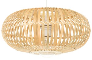 Lampa wisząca biała BOHO bambusowa 38cm TH08