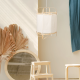 Lampa wisząca BOHO lniana LINEN TH01 45 cm