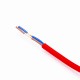 Przewód w oplocie kabel z wtyczką czerwony