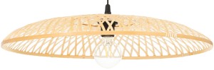 Lampa wisząca boho płaska bambusowa ZEN SINGLE 60cm TH07