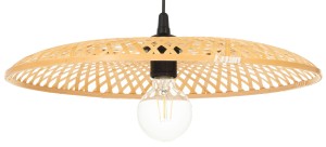 Lampa wisząca boho płaska bambusowa 45cm TH07