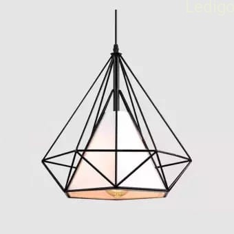 Lampa wisząca z białym wkładem