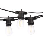 Girlanda świetlna ogrodowa czarna 20m 40 żarówek LED 1W PREMIUM
