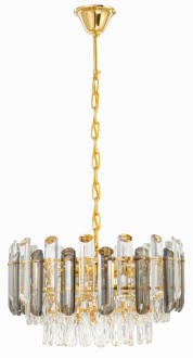 Lampa kryształowa luksusowa żyrandol Luxury  Gold Grey WSC022