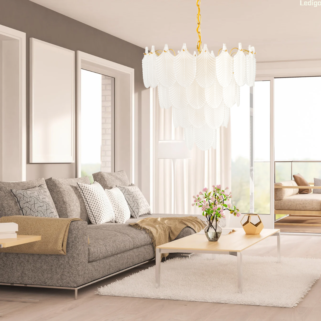 Lampa kryształowa luksusowa żyrandol Luxury WSC029 Gold Leaf