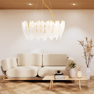 Lampa kryształowa elegancka okrągła żyrandol Bergamo WSC021 