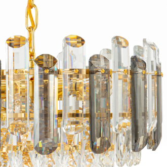 Lampa kryształowa luksusowa żyrandol Luxury Gold Grey WSC023