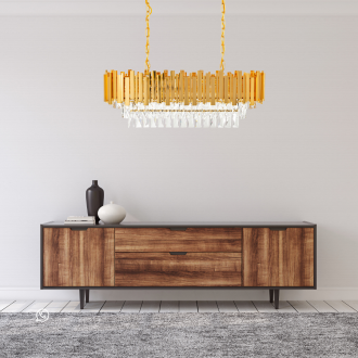 Lampa kryształowa luksusowa żyrandol Luxury WSC019 złota