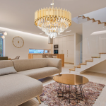 Lampa kryształowa luksusowa żyrandol Luxury gold WSC013 mała