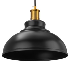 Lampa wisząca RUSTIC metalowy czarny klosz