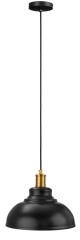 Lampa wisząca RUSTIC metalowy czarny klosz