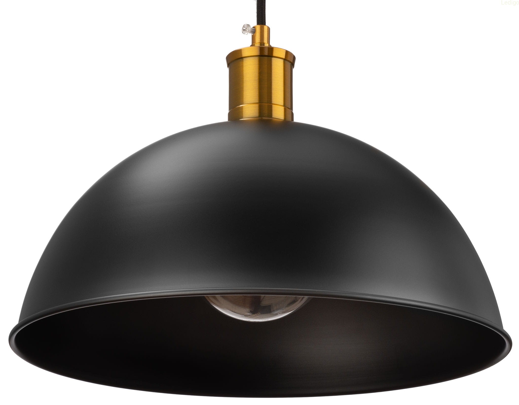 Lampa wisząca Rustic metalowa Kopuła czarna