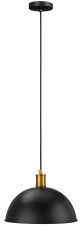 Lampa wisząca Rustic metalowa Kopuła czarna