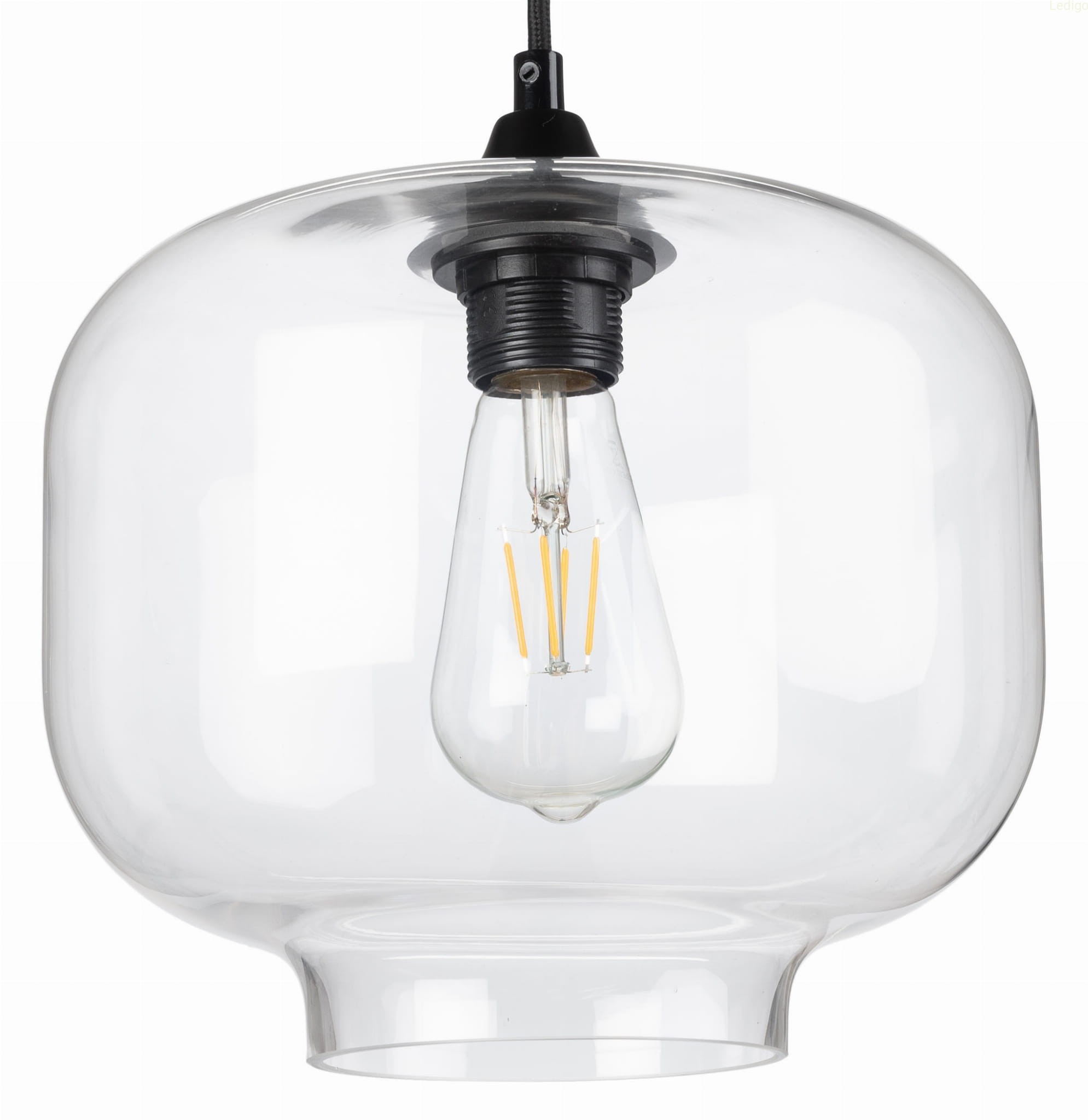 Lampa sufitowa wisząca szklana przezroczysta Cairo 2