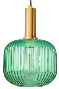 Lampa wisząca szklana MODERNA złota zielona