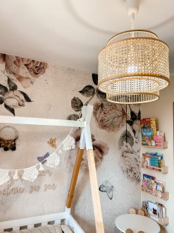 Lampa wisząca BOHO biała rattanowa plecionka 40cm BMB07