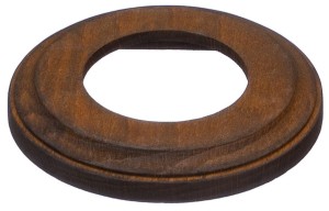 Ramka drewniana pojedyncza do gniazd i włączników podtynkowych ciemne drewno