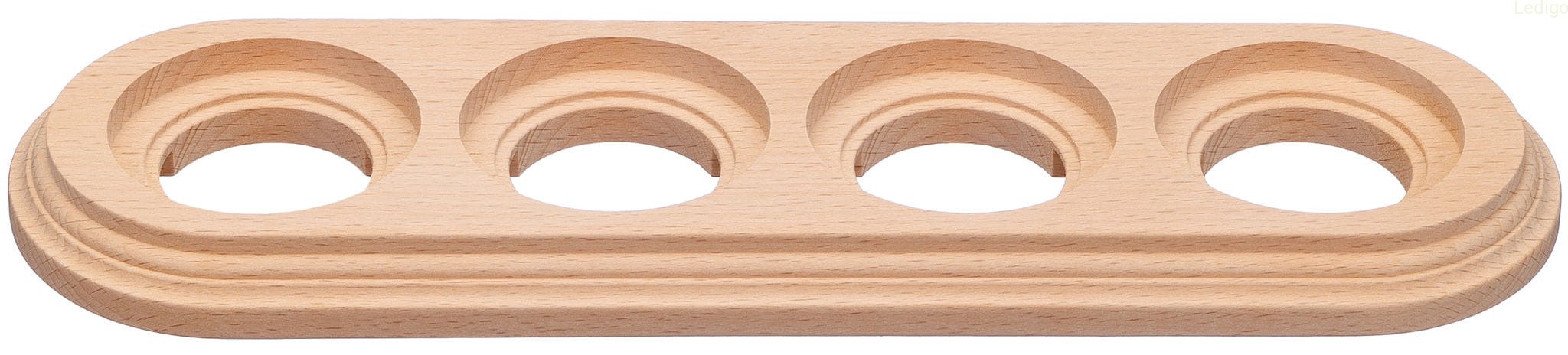 Ramka drewniana poczwórna do gniazd i włączników natynkowych