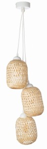 Lampa wisząca biała TRIO bambus