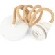 Kabel w oplocie jutowym z czarną plastikową oprawą od lampy E27