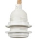 Kabel w oplocie jutowym z czarną plastikową oprawą od lampy E27