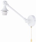 Kinkiet regulowany (stelaż) metalowy Rustic biały z łańcuszkiem E27