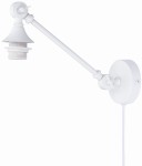 Kinkiet regulowany (stelaż) metalowy Rustic biały z kablem E27