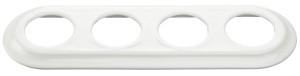 Ramka ceramiczna poczwórna biała
