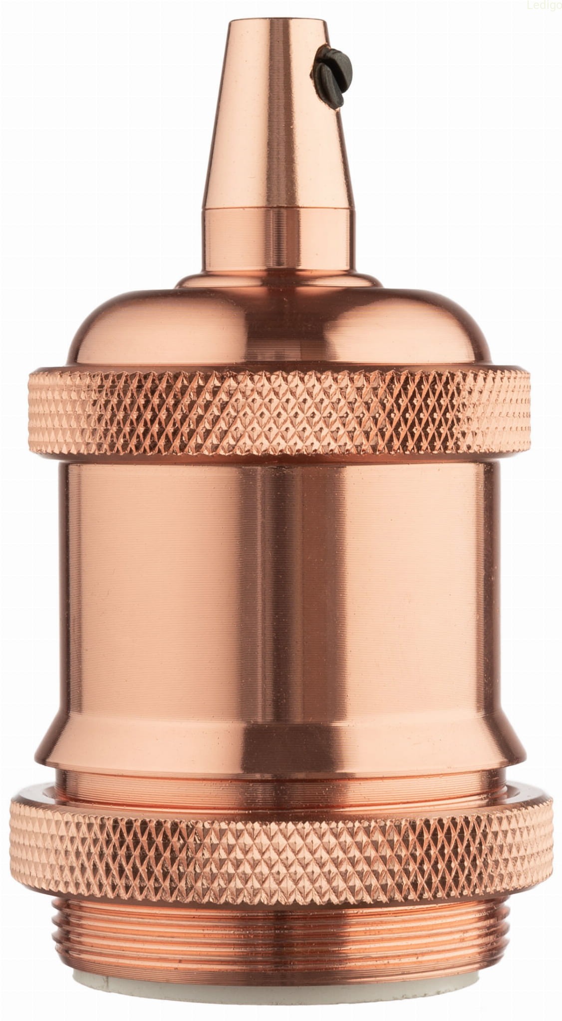 Oprawka dekoracyjna Vintage E27 metalowa różowe złoto