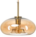 Lampa wisząca szklana bursztynowa PARIS Ufo