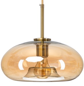 Lampa wisząca szklana bursztynowa PARIS Ufo