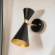 Kinkiet ścienny regulowany czarno - złoty nowoczesny FIT