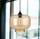 lampa wisząca klosz bursztynowy