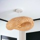 Lampa sufitowa bambusowa plecionka biała NUSA 50cm