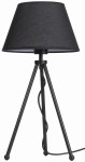 Lampa stojąca czarna NEPTUN Mini z czarnym abażurem Karo